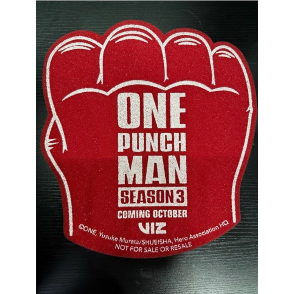 SDCC 2025 EXCLUSIVE One Punch Man Season 3 Promo Foam Hand Viz Media